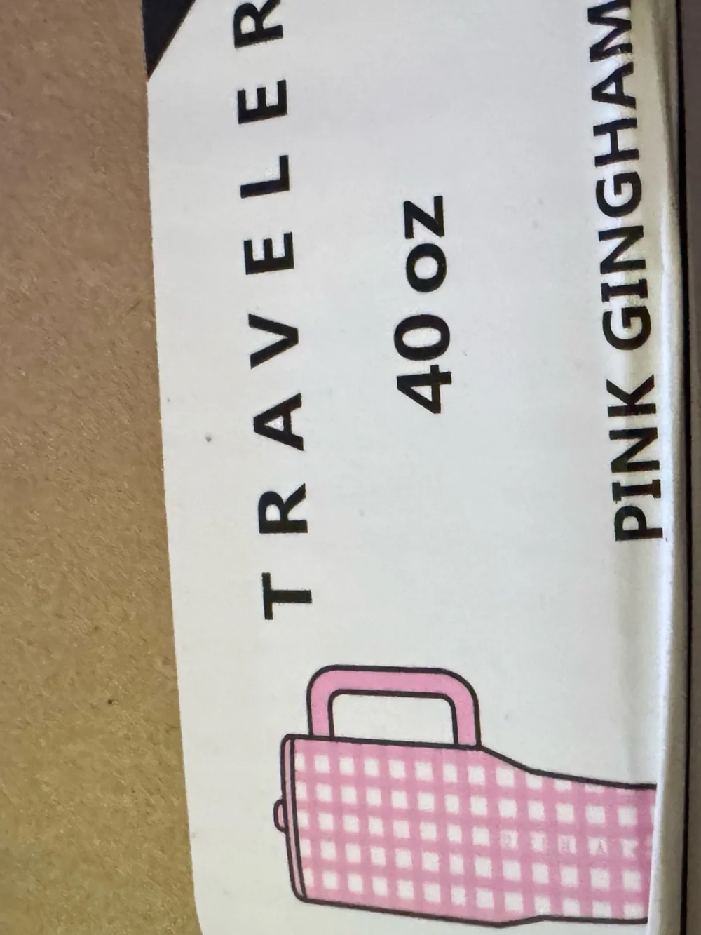 Hydrojug 40 ounce Traveler, NEW in Box PINK GINGHAM Tumbler - Picture 7 of 7